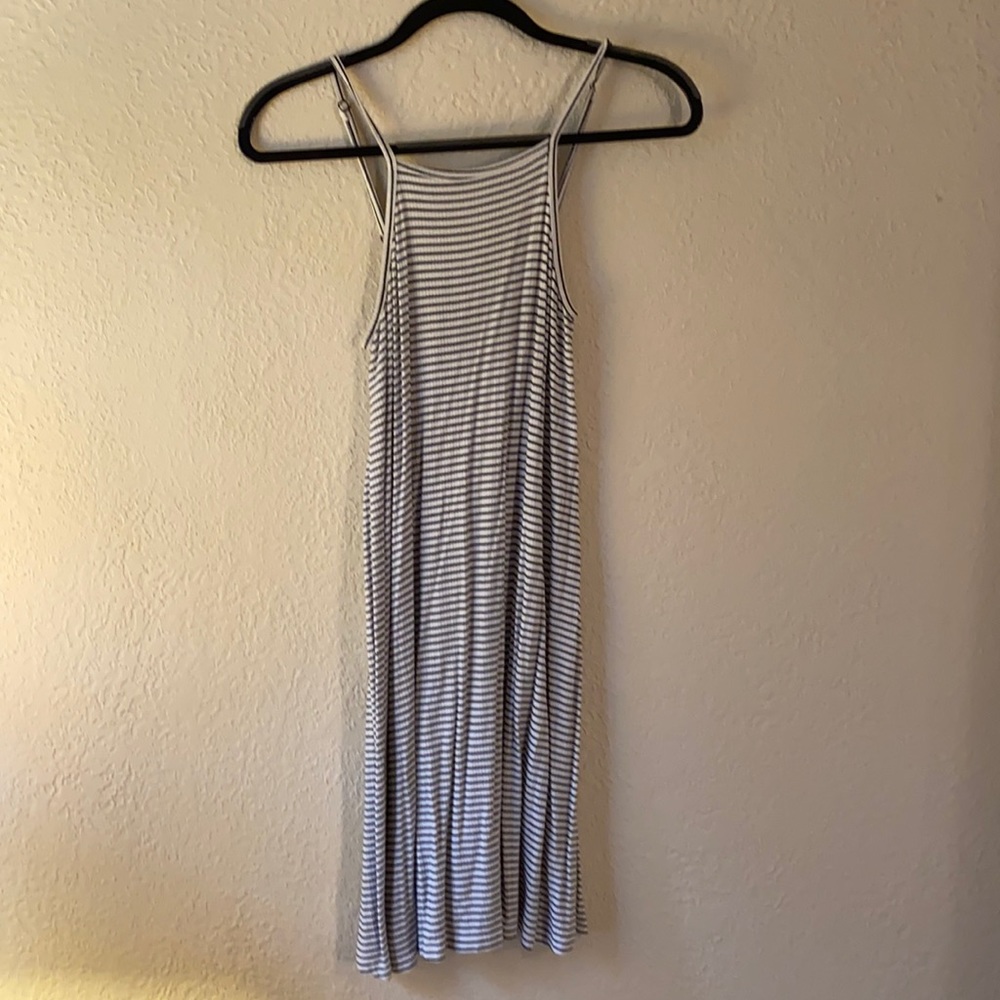 Black and white stripe dress